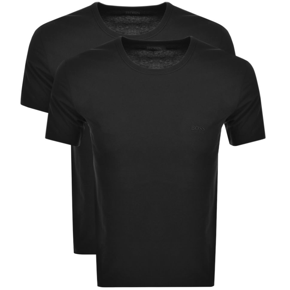 Alternative Image for ProductBOSS 2 Pack Crew Neck T Shirts Black1
